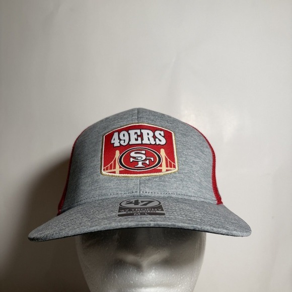 '47 Trophy San Francisco 49ers NFL Mesh Back Stretch-Fit Hat NEW M-L‎ - Picture 1 of 7